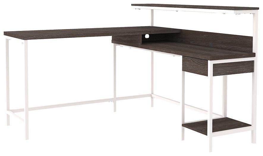 Dorrinson Home Office L-Desk with Storage - MR ZEE FURNITURE