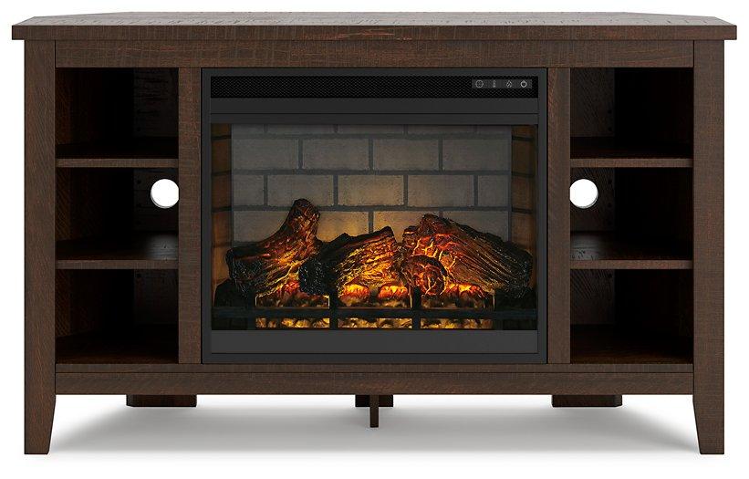 Camiburg Corner TV Stand with Electric Fireplace - MR ZEE FURNITURE