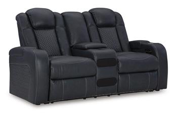 Fyne-Dyme Power Reclining Loveseat with Console - MR ZEE FURNITURE