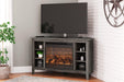 Arlenbry Corner TV Stand with Electric Fireplace - MR ZEE FURNITURE