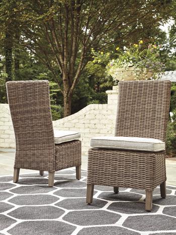 Beachcroft Outdoor Side Chair with Cushion (Set of 2) - MR ZEE FURNITURE