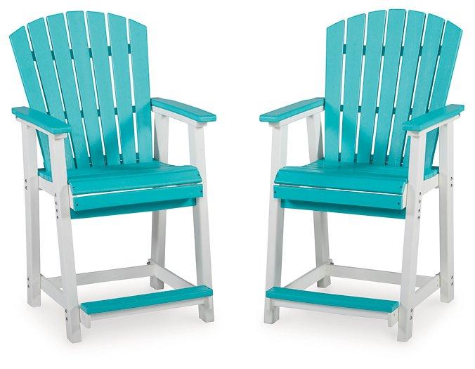 Eisely Outdoor Counter Height Bar Stool (Set of 2) - MR ZEE FURNITURE