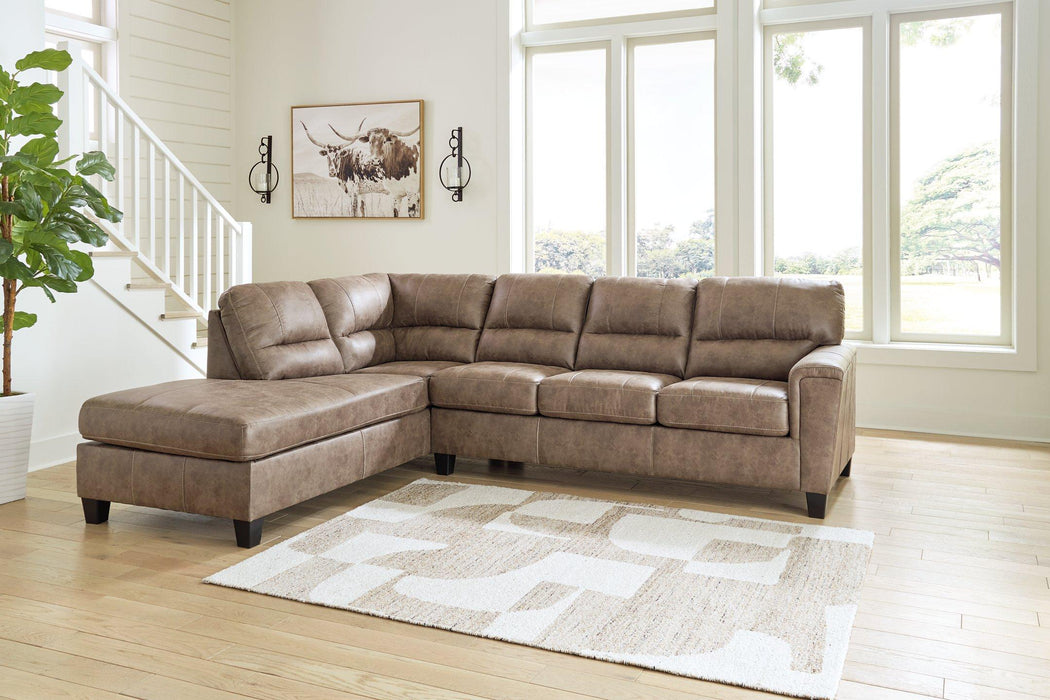 Navi 2-Piece Sectional Sofa Sleeper Chaise - MR ZEE FURNITURE