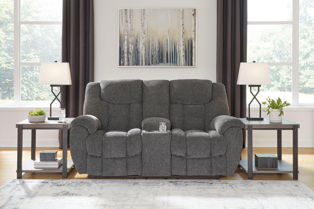 Foreside Reclining Loveseat with Console - MR ZEE FURNITURE