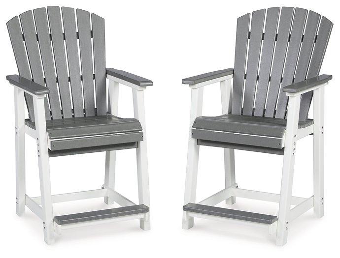 Transville Outdoor Counter Height Bar Stool (Set of 2) - MR ZEE FURNITURE