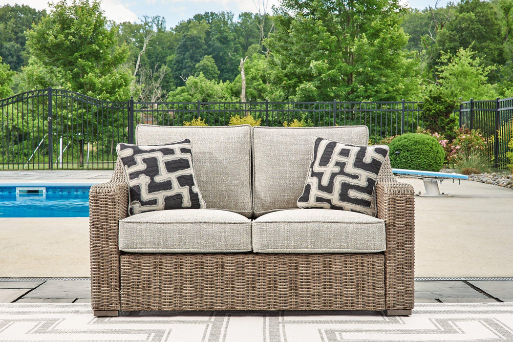 Beachcroft Outdoor Loveseat with Cushion - MR ZEE FURNITURE