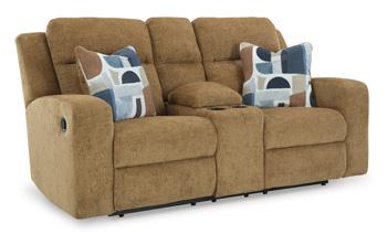 Kanlow Reclining Loveseat with Console - MR ZEE FURNITURE