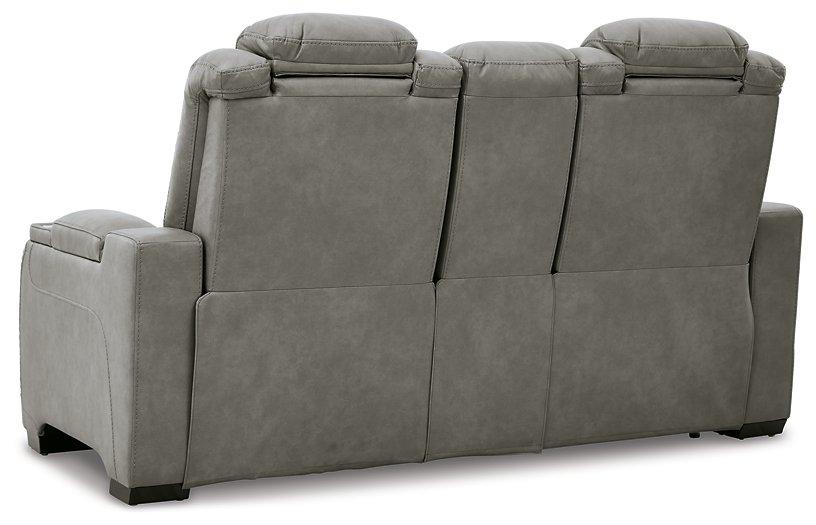 The Man-Den Power Reclining Loveseat with Console - MR ZEE FURNITURE