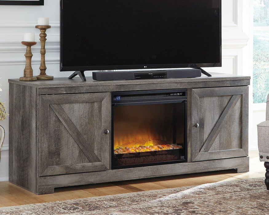 Wynnlow 63" TV Stand with Electric Fireplace - MR ZEE FURNITURE