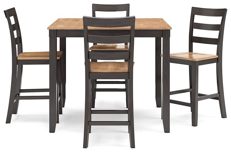 Gesthaven Counter Height Dining Table and 4 Barstools (Set of 5) - MR ZEE FURNITURE