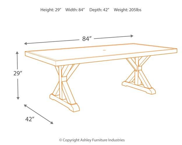 Beachcroft Dining Table with Umbrella Option - MR ZEE FURNITURE