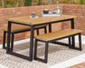 Town Wood Outdoor Dining Table Set (Set of 3) - MR ZEE FURNITURE