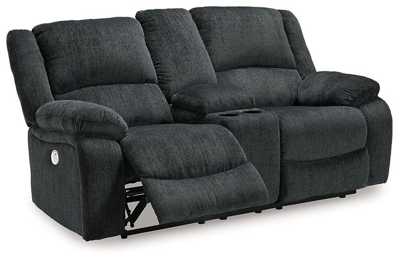 Draycoll Power Reclining Loveseat with Console - MR ZEE FURNITURE