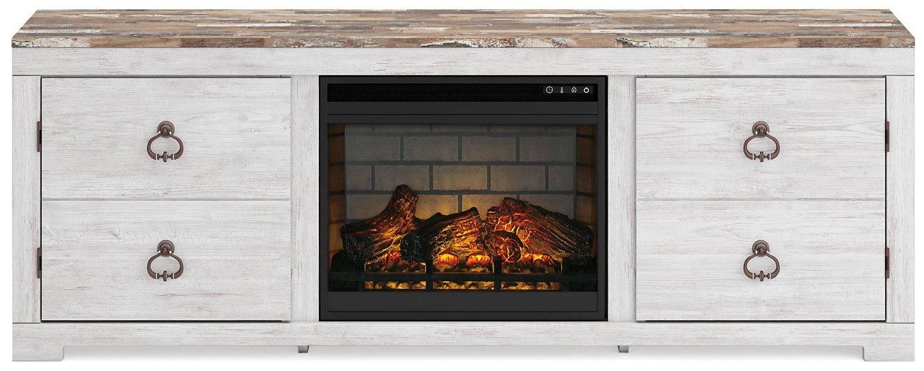 Willowton 72" TV Stand with Electric Fireplace - MR ZEE FURNITURE