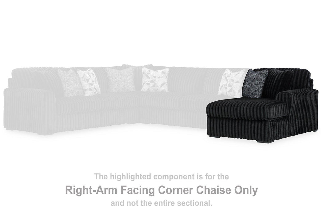 Midnight-Madness Sectional with Chaise - MR ZEE FURNITURE