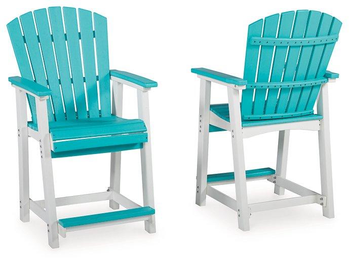 Eisely Outdoor Counter Height Bar Stool (Set of 2) - MR ZEE FURNITURE