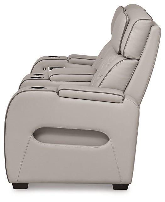 Boyington Power Reclining Loveseat with Console - MR ZEE FURNITURE