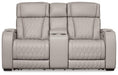 Boyington Power Reclining Loveseat with Console - MR ZEE FURNITURE