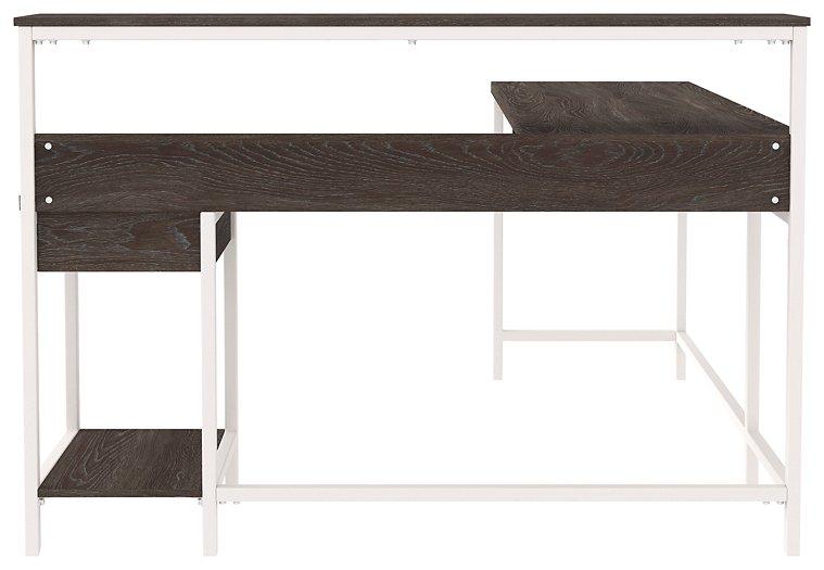 Dorrinson Home Office L-Desk with Storage - MR ZEE FURNITURE