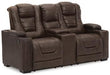 Owner's Box Power Reclining Loveseat with Console - MR ZEE FURNITURE