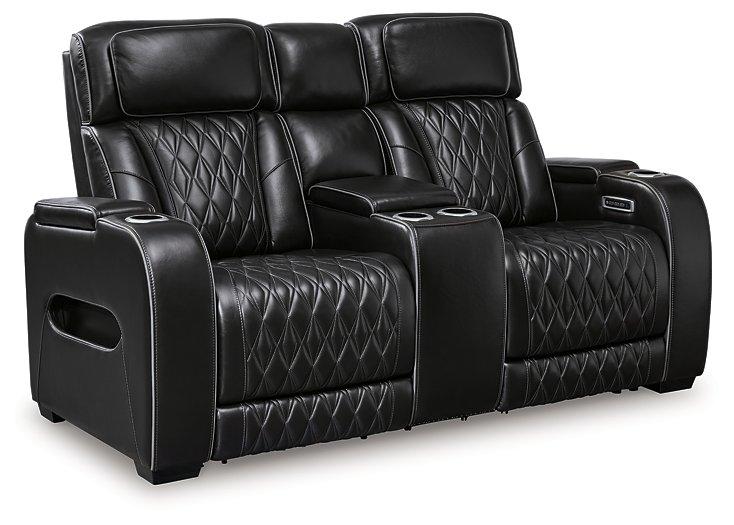 Boyington Power Reclining Loveseat with Console - MR ZEE FURNITURE