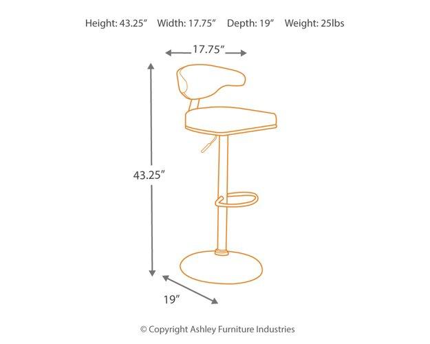 Bellatier Adjustable Height Bar Stool - MR ZEE FURNITURE