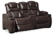 Warnerton Power Reclining Loveseat with Console - MR ZEE FURNITURE