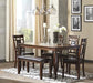 Bennox Dining Table and Chairs with Bench (Set of 6) - MR ZEE FURNITURE