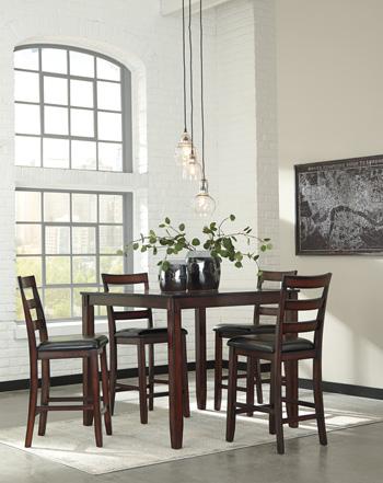 Coviar Counter Height Dining Table and Bar Stools (Set of 5) - MR ZEE FURNITURE