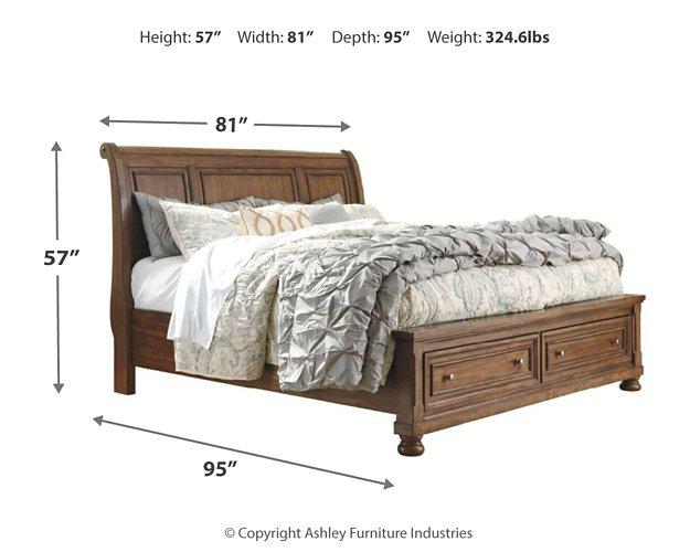 Flynnter Bed with 2 Storage Drawers - MR ZEE FURNITURE