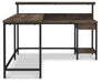 Arlenbry Home Office L-Desk with Storage - MR ZEE FURNITURE