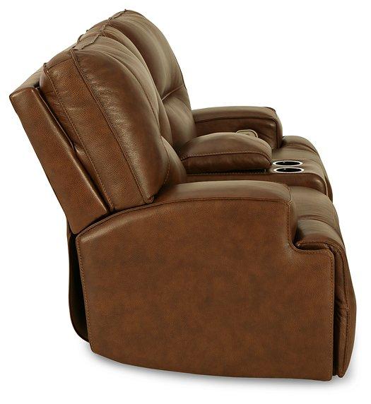 Francesca Power Reclining Loveseat with Console - MR ZEE FURNITURE