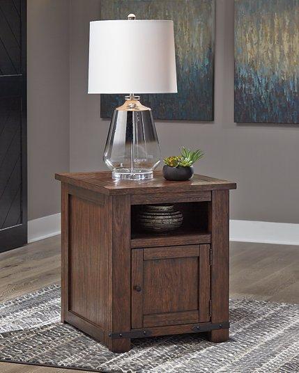 Budmore End Table with USB Ports & Outlets - MR ZEE FURNITURE