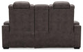 HyllMont Power Reclining Loveseat with Console - MR ZEE FURNITURE