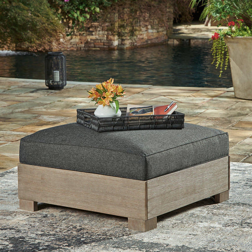 Citrine Park Outdoor Ottoman with Cushion - MR ZEE FURNITURE