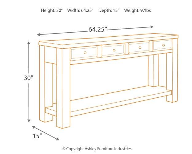 Gavelston Sofa/Console Table - MR ZEE FURNITURE