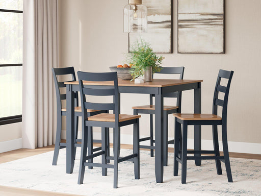 Gesthaven Counter Height Dining Table and 4 Barstools (Set of 5) - MR ZEE FURNITURE