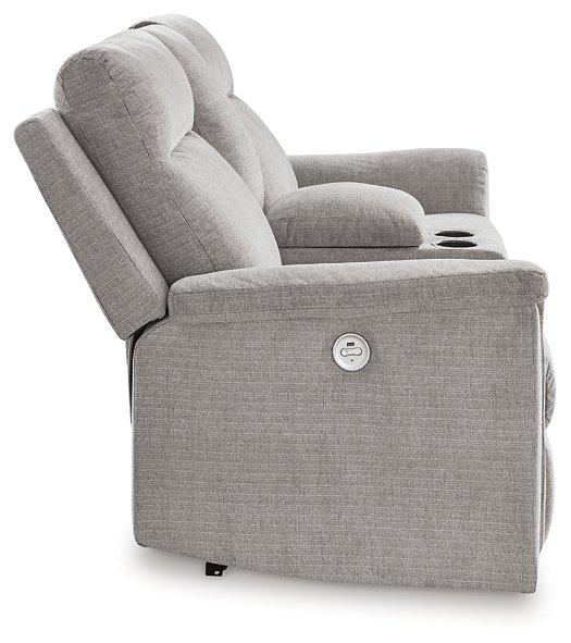 Barnsana Power Reclining Loveseat with Console - MR ZEE FURNITURE