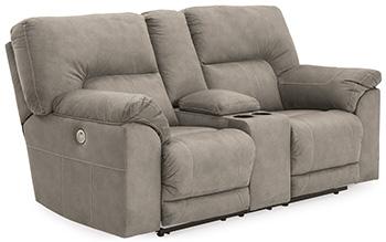 Cavalcade Power Reclining Loveseat with Console - MR ZEE FURNITURE