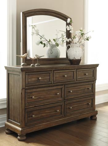 Flynnter Dresser and Mirror - MR ZEE FURNITURE