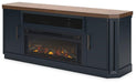 Landocken 83" TV Stand with Electric Fireplace - MR ZEE FURNITURE