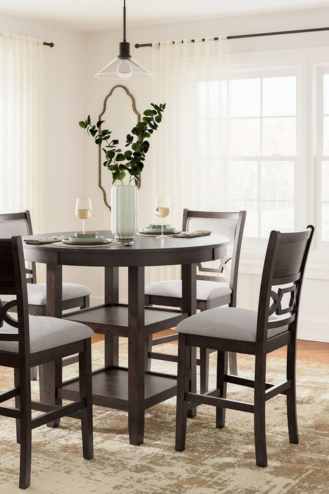 Langwest Counter Height Dining Table and 4 Barstools (Set of 5) - MR ZEE FURNITURE