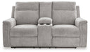 Barnsana Power Reclining Loveseat with Console - MR ZEE FURNITURE