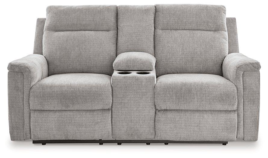 Barnsana Power Reclining Loveseat with Console - MR ZEE FURNITURE