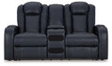 Fyne-Dyme Power Reclining Loveseat with Console - MR ZEE FURNITURE