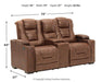 Owner's Box Power Reclining Loveseat with Console - MR ZEE FURNITURE