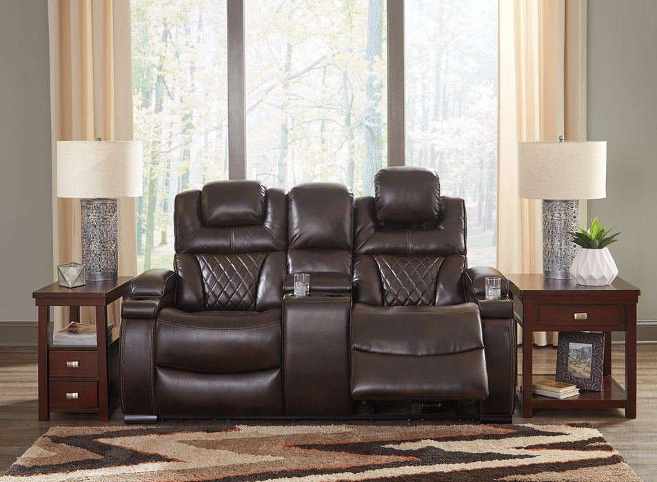 Warnerton Power Reclining Loveseat with Console - MR ZEE FURNITURE