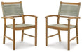 Janiyah Outdoor Dining Arm Chair (Set of 2) - MR ZEE FURNITURE