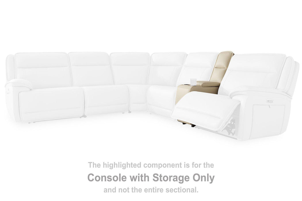 Double Deal Power Reclining Loveseat Sectional with Console - MR ZEE FURNITURE