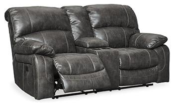 Dunwell Power Reclining Loveseat with Console - MR ZEE FURNITURE